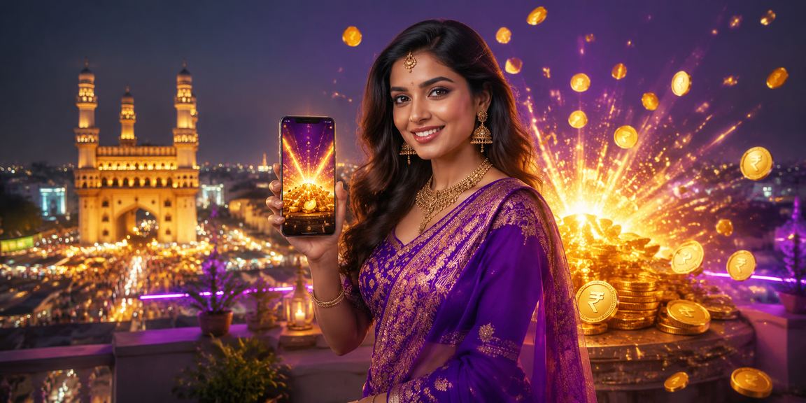 Mobile user browsing casino promotions near Charminar Hyderabad