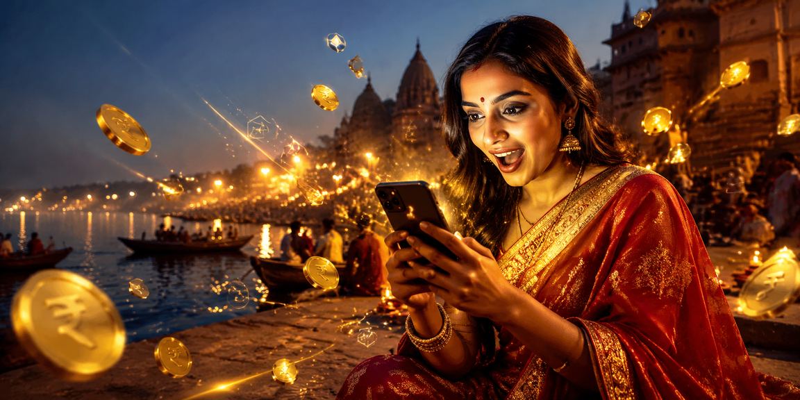 Player using mobile for casino betting in Varanasi